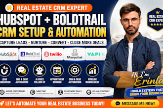 setup real estate crm hubspot boldtrail crm facebook ads manychat twilio vapi ai