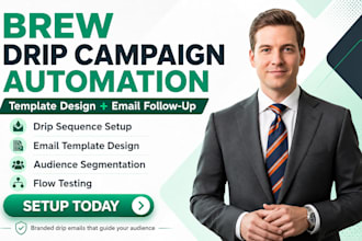 setup brew drip campaign automation template design