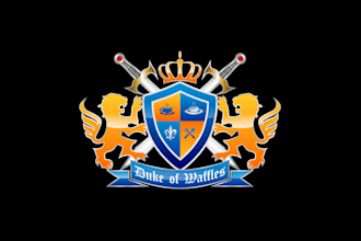 make corporate twitch streamer logo for coat of arms