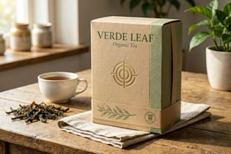 create modern product packaging design with dieline