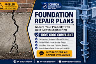 foundation settlement crack repair underpinning helical pile engineer report