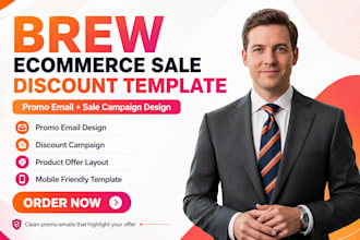 setup brew promotional ecommerce sale discount template