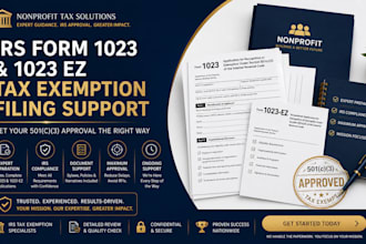 assist with irs form 1023 and 1023 ez tax exemption filing