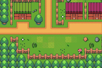 create custom pokemon pixel art map tiled map pixel art tileset rpg maker mv mz