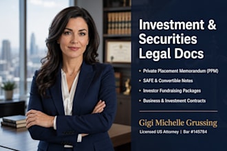 draft your compliant private placement memorandum ppm as a US attorney