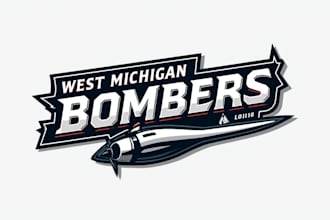 design a custom west michigan bombers logo design