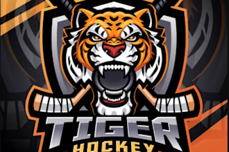 create sports hockey mascot logo