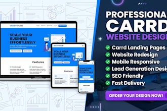 professional carrd website design, redesign carrd website or carrd landing page