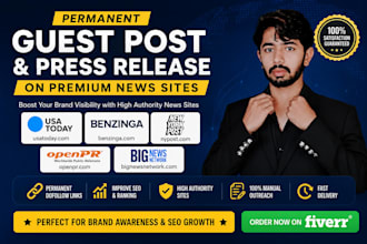 publish permanent guest post and press release on premium news sites