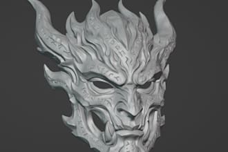 3d printable cosplay mask, props model, wearable cosplay, pepakura eva foaam