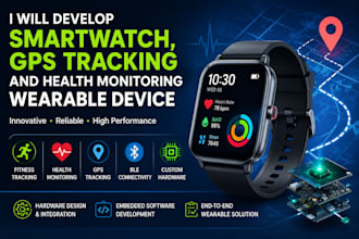 create smartwatch pcb, gps tracker and health monitoring system