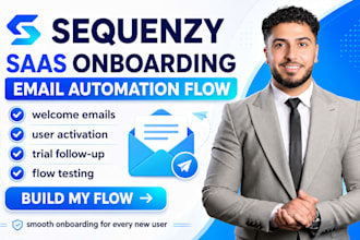 setup sequenzy saas onboarding email automation flow
