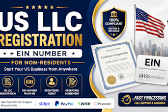 do US llc registration along with ein number for US non resident