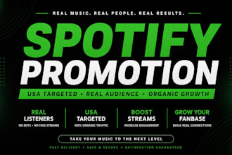 organic USA spotify music promotion sportify album spotify ep US music promotion