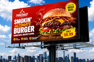 design a premium billboard, yard sign, signage or signboard