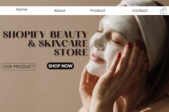 build skincare shopify store skincare website beauty website cosmetics store