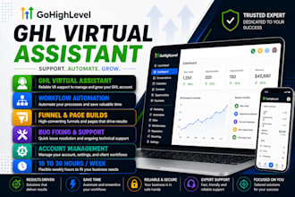 be your gohighlevel virtual assistant va, ghl expert