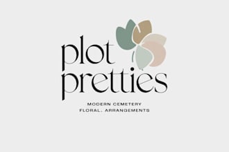 design an elegant flower and floral logo