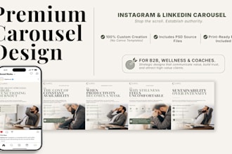 design premium instagram carousels and linkedin carousels