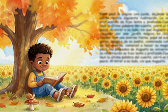 llustrate a stunning childrens book cover and interior pages
