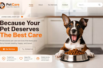 design wix pet website pet sitting website pet care business website