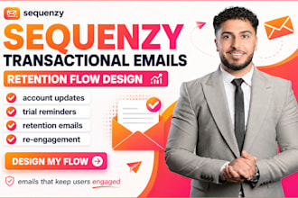 design sequenzy saas transactional email retention flow