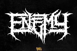 design a heavy sludge metal band logo