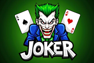 create amazing joker mascot logo in 12 hours