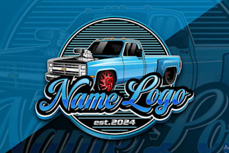 make vector graphic of towing truck and recovery logo