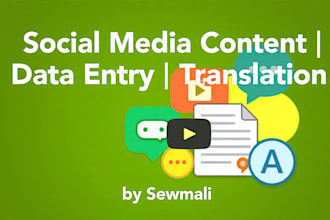 do social media posts,data entry and english to sinhala translation