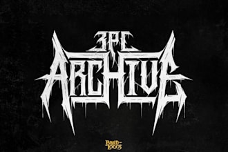 design an authentic old school metal band logo