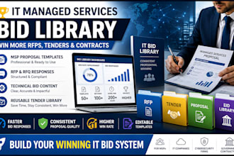 build your IT managed service bid library, msp proposal template tender response