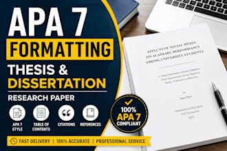 format your thesis dissertation and research paper in apa 7