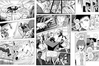 draw anime manga comic book illustration, manhwa manga art graphic novel
