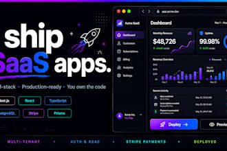 build a full stack saas web application