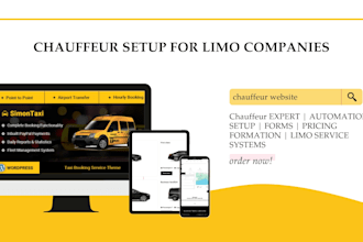 taxi website, limousine website, chauffeur website, taxi booking, limo, vtc