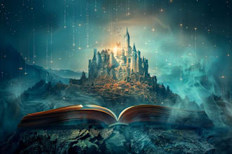 design a premium dark fantasy or gothic romance book cover, romance cover