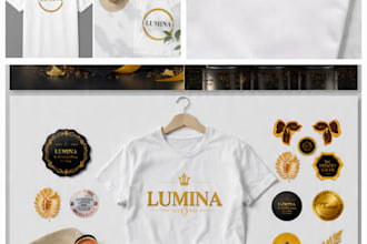 design premium 3d luxury gold logo for your brand