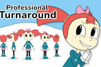 create character turnaround sheets for animation and games