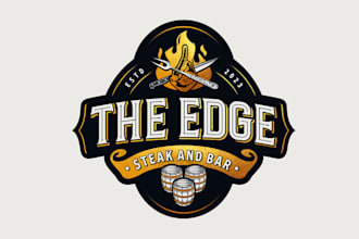 design wonderful bar win restaurant logo
