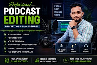 be your podcast editor, producer and podcast manager