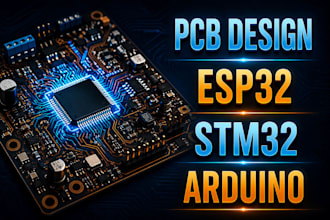 design pcb, schematic, multilayer pcb, esp32, stm32 and arduino