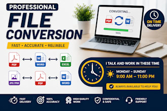 convert PDF, word, excel, and other files professionally