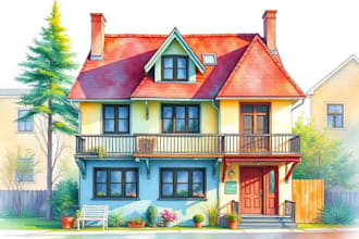 create home portrait watercolor art from photo