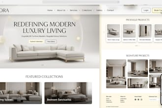 design a clean and responsive furniture store UI UX