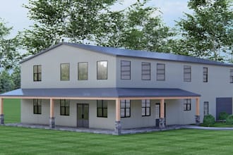 design 3d barndominium, farm house, cottage, cabin, tiny house, chalets interior