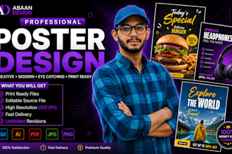 create modern and attractive poster designs