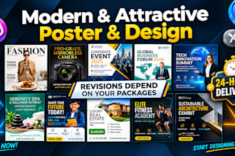 design modern and attractive posters