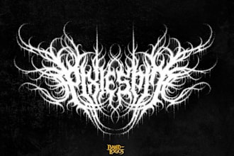 design an atmospheric black metal band logo