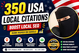 boost your USA local SEO with 350 high authority citations